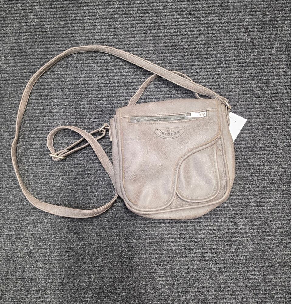 Vintage Y2K Unionbay Gray Crossbody Bag Pink Interior